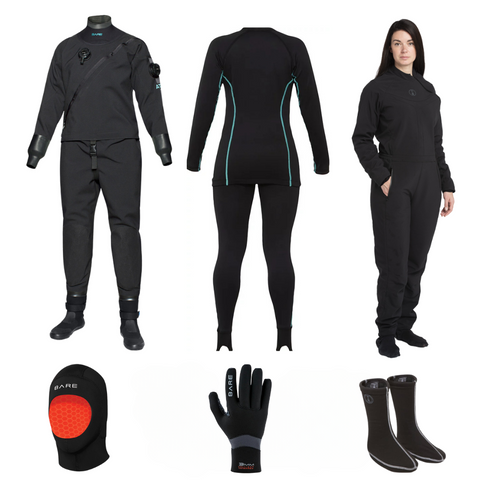 Ultimate Bare Aqua-Trek 1 tech Drysuit Package Women's